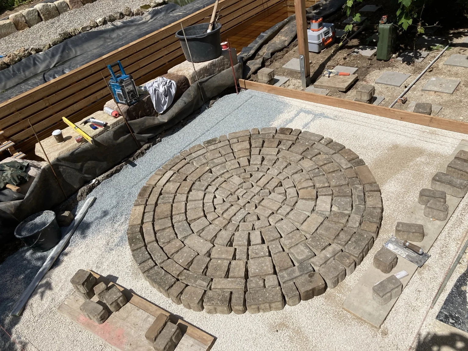 Pflaster mit Kreismuster
